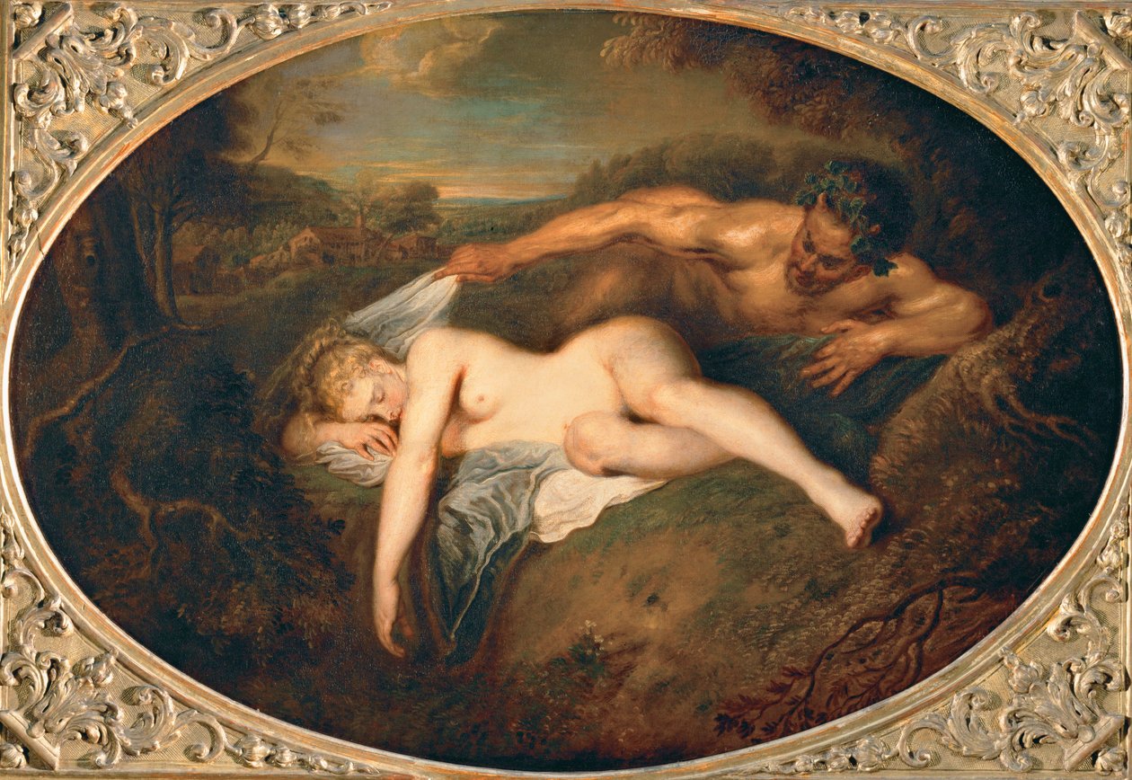 Ninfa e sátiro ... de Jean Antoine Watteau
