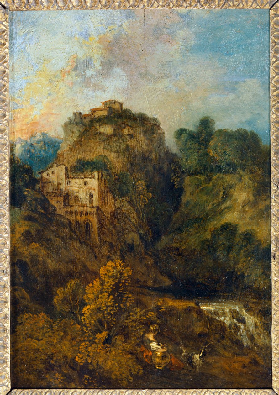 Paysage à la chèvre - Paisagem com cabra ... de Jean Antoine Watteau