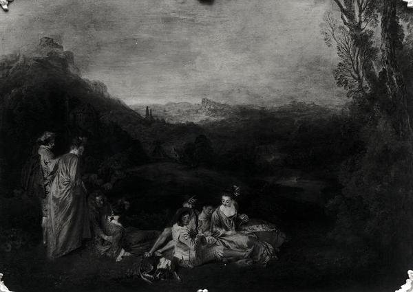 Amor pacífico, c.1718-19 (ver também 418315) de Jean Antoine Watteau