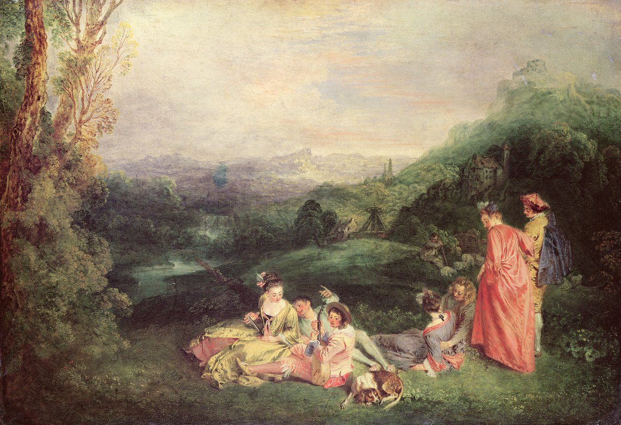 Amor pacífico, c.1718-19 de Jean Antoine Watteau