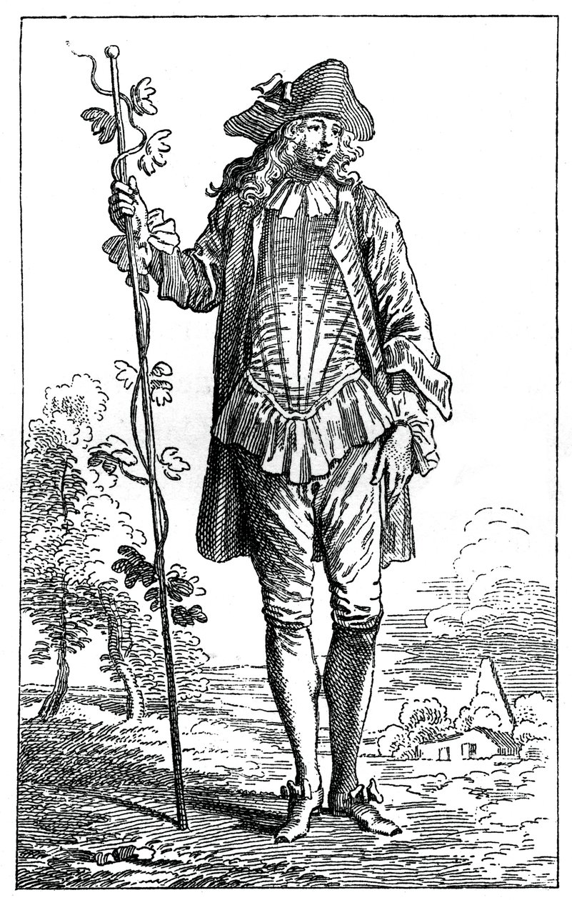 Traje Camponês, 1885 de Jean Antoine Watteau