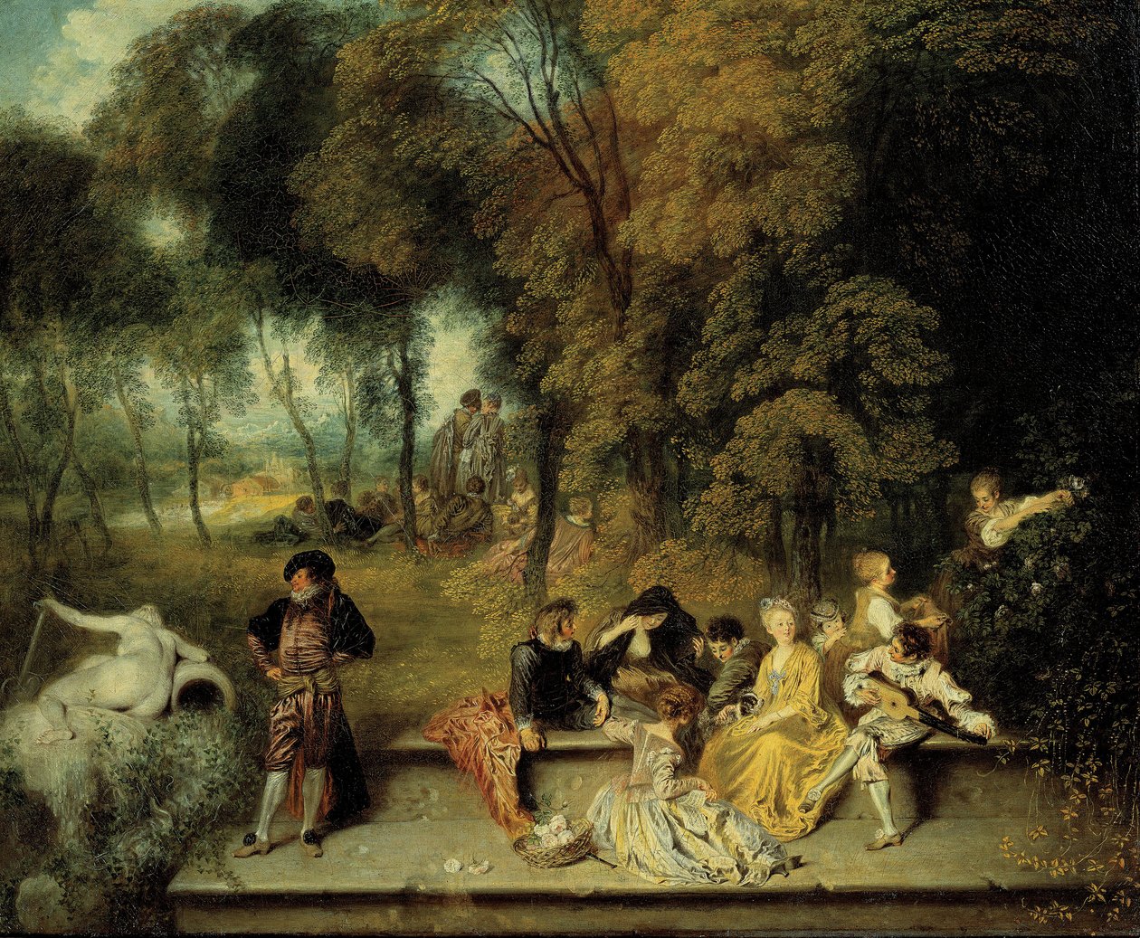 Prazeres do Amor, ca. 1718-1719 de Jean Antoine Watteau