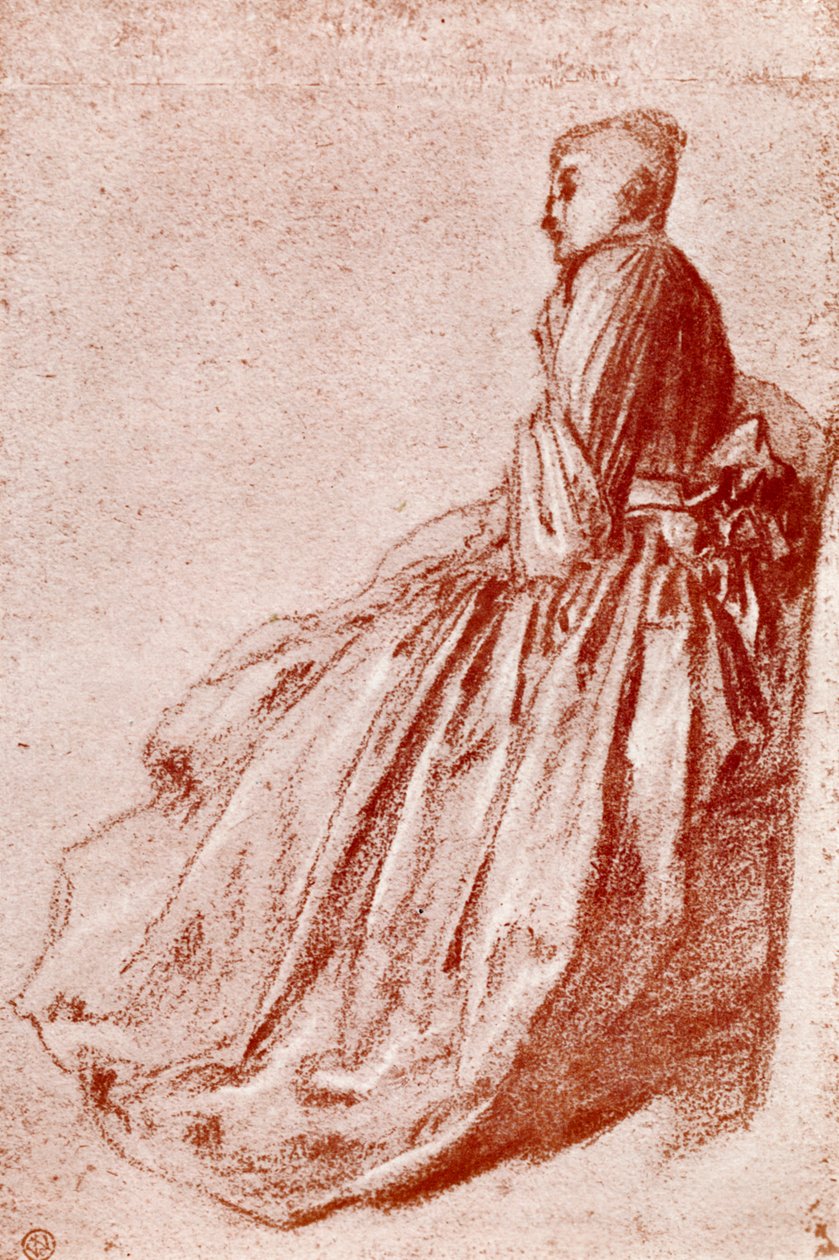 Estudo de uma jovem mulher, 1913 de Jean Antoine Watteau