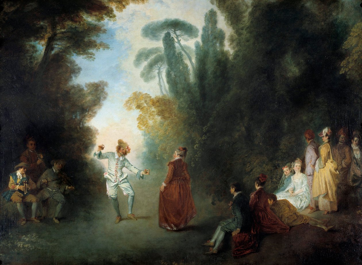 A Pintura Champetre Ball de Jean Antoine Watteau (1684-1721), Colecção Privada de Jean Antoine Watteau