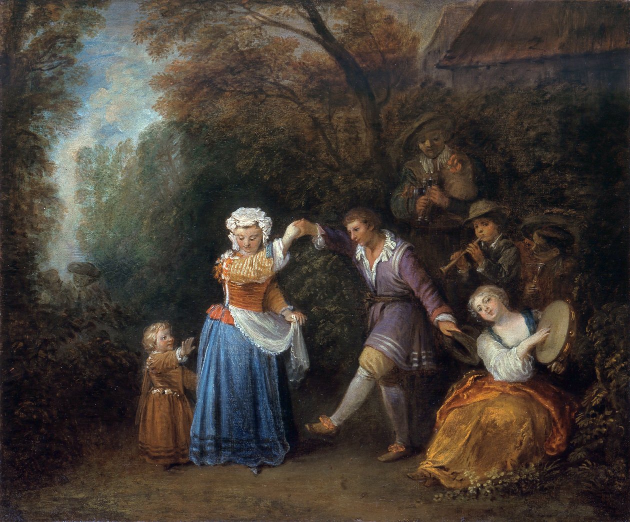 A dança country de Jean Antoine Watteau