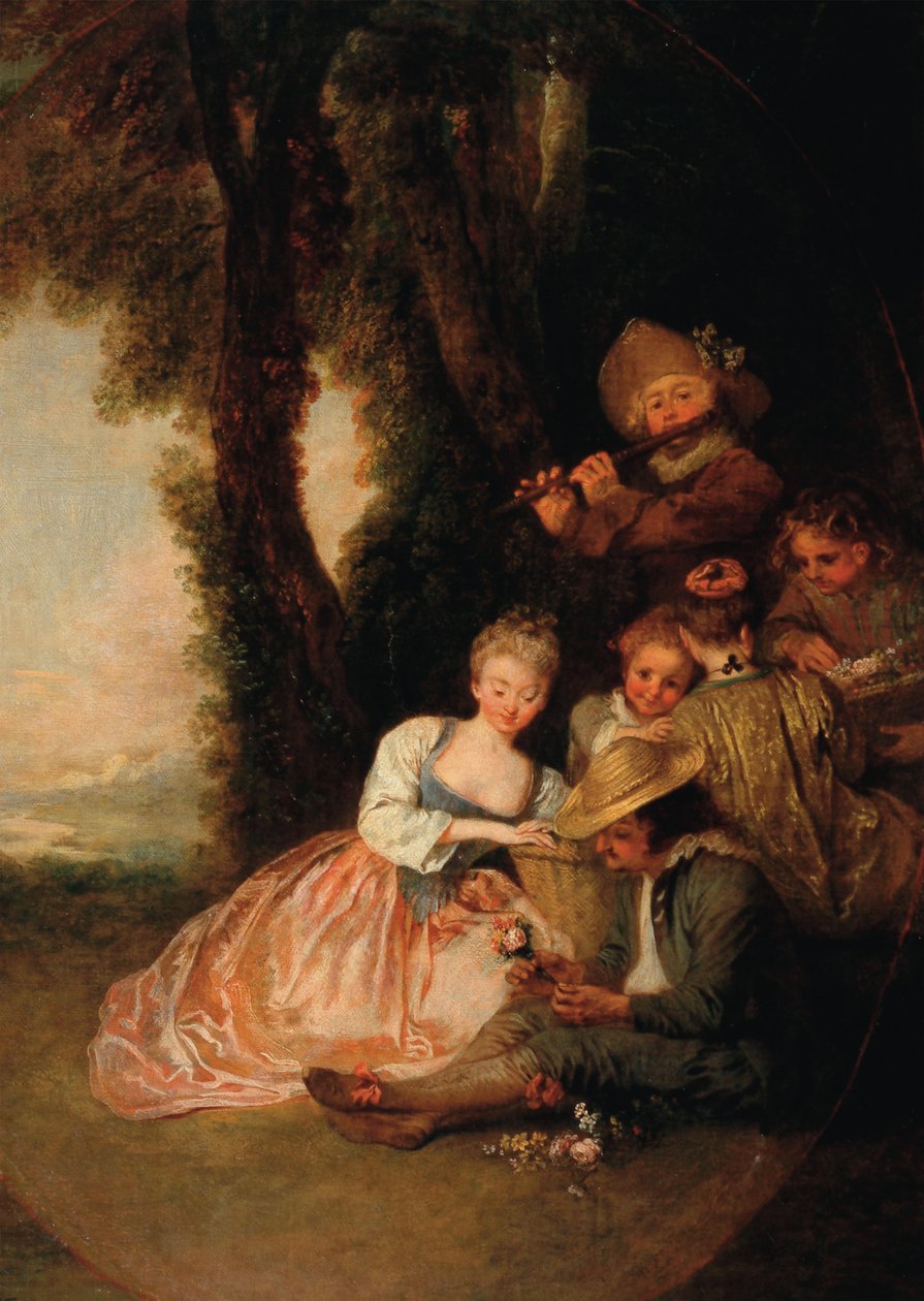 A Declaração de Amor, c. 1716 de Jean Antoine Watteau