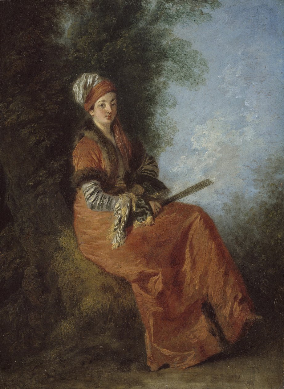 O sonhador La Rêveuse, 171214. de Jean Antoine Watteau