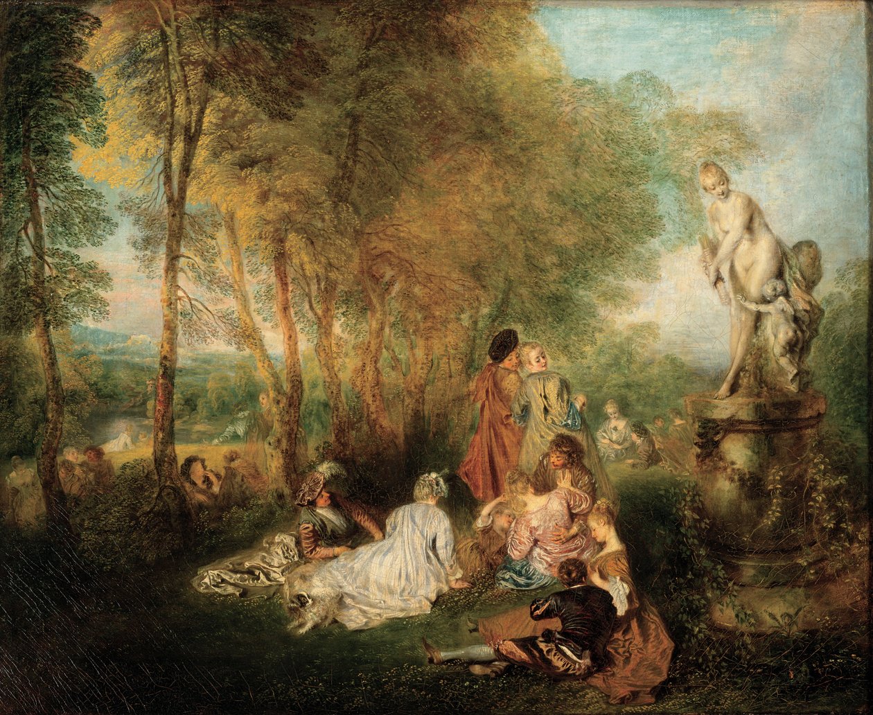 A Festa do Amor, ca. 1718-1719 de Jean Antoine Watteau