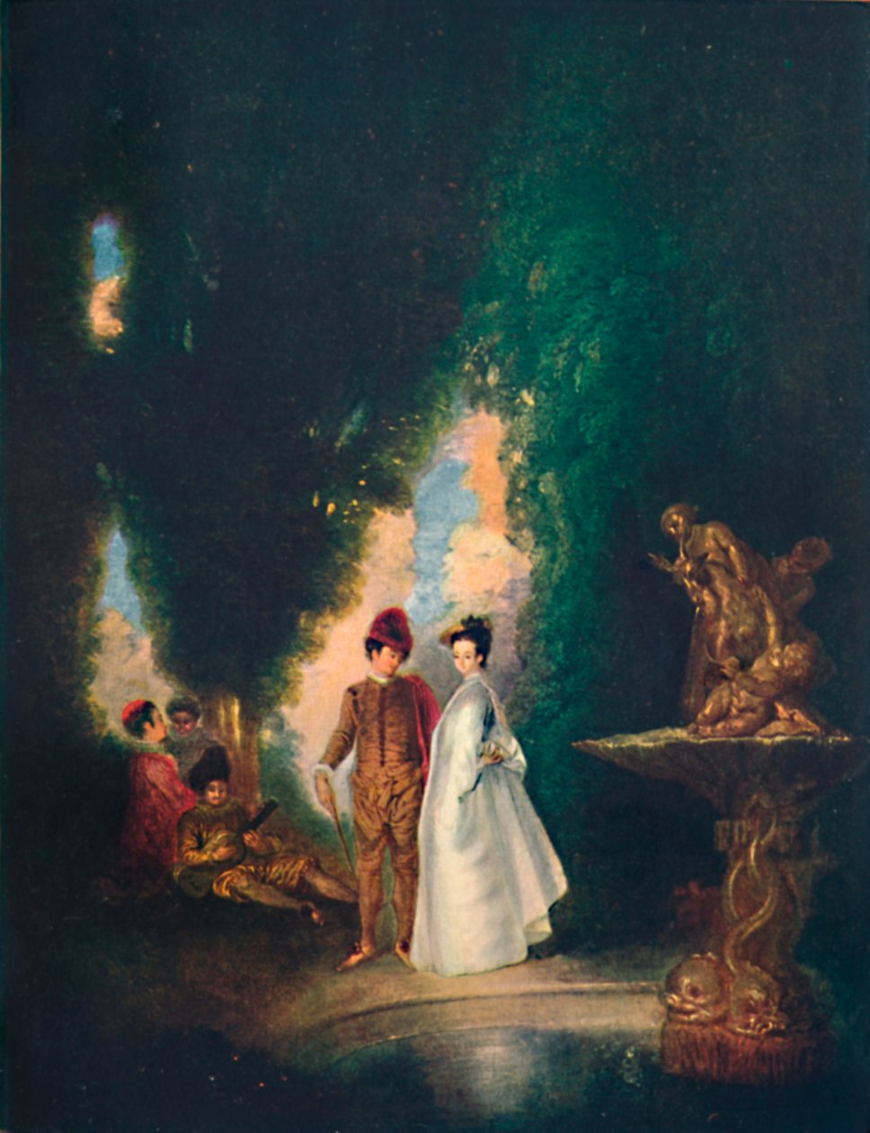 A fonte, século c18th, 1911 de Jean Antoine Watteau