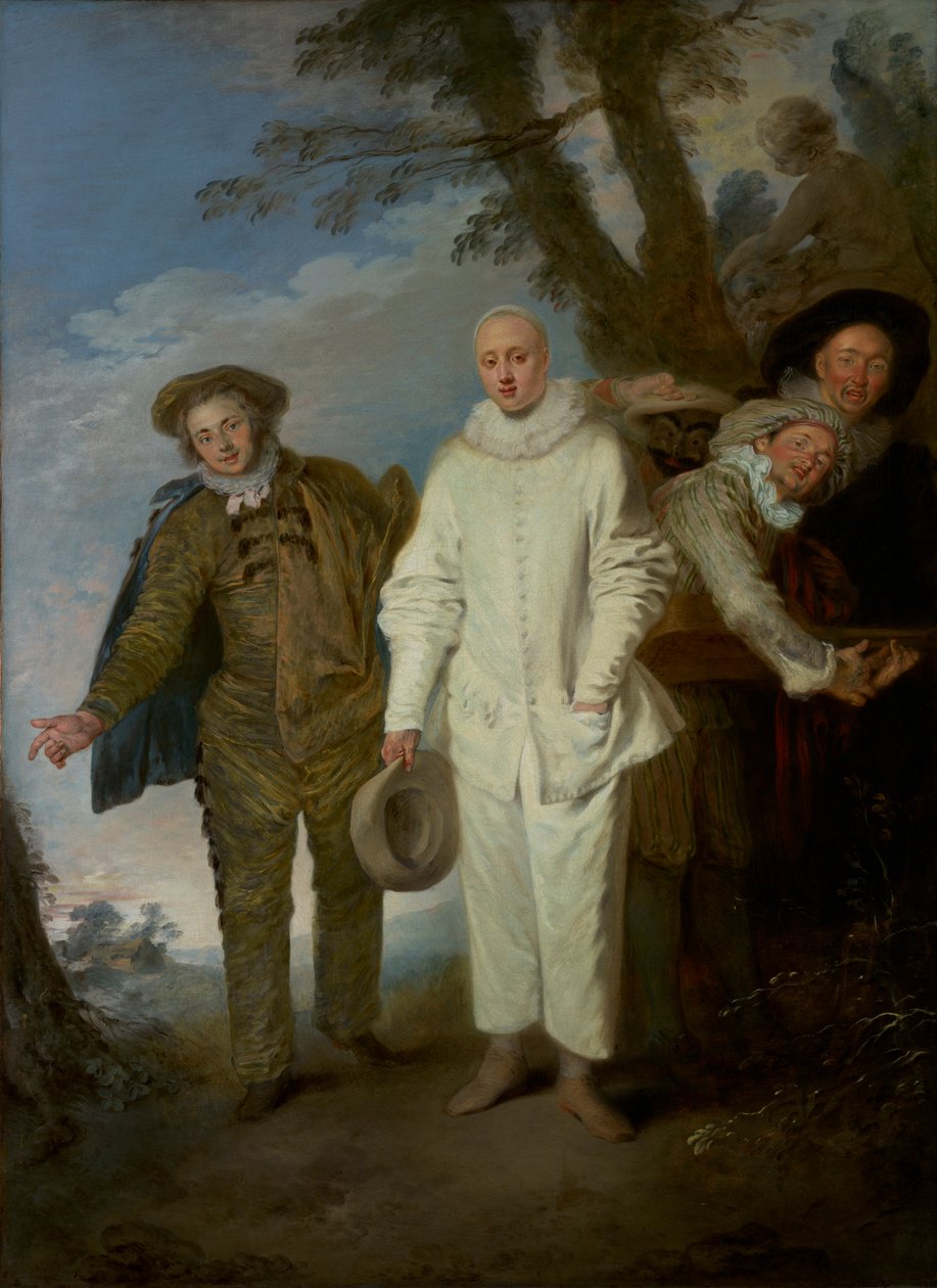 Os Comediantes Italianos, c.1720 de Jean Antoine Watteau