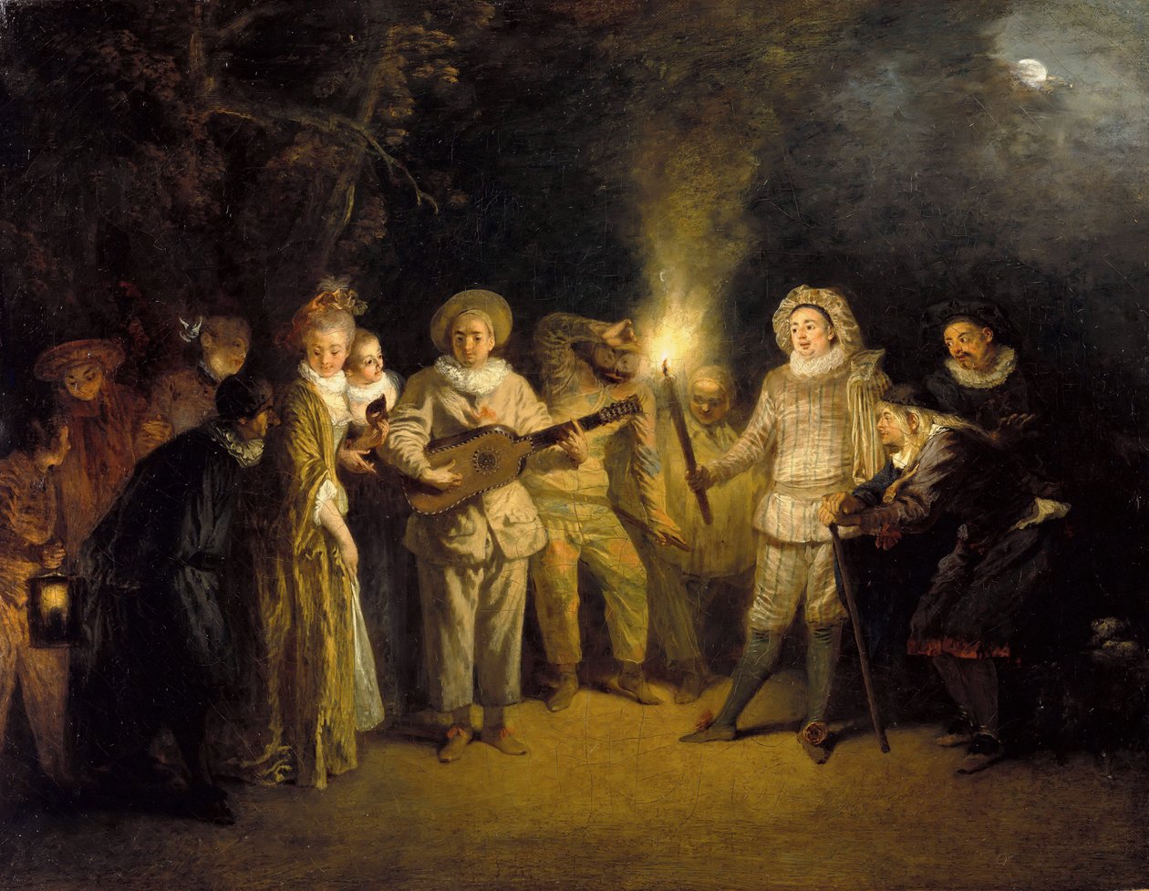 A comédia italiana, depois de 1716 de Jean Antoine Watteau