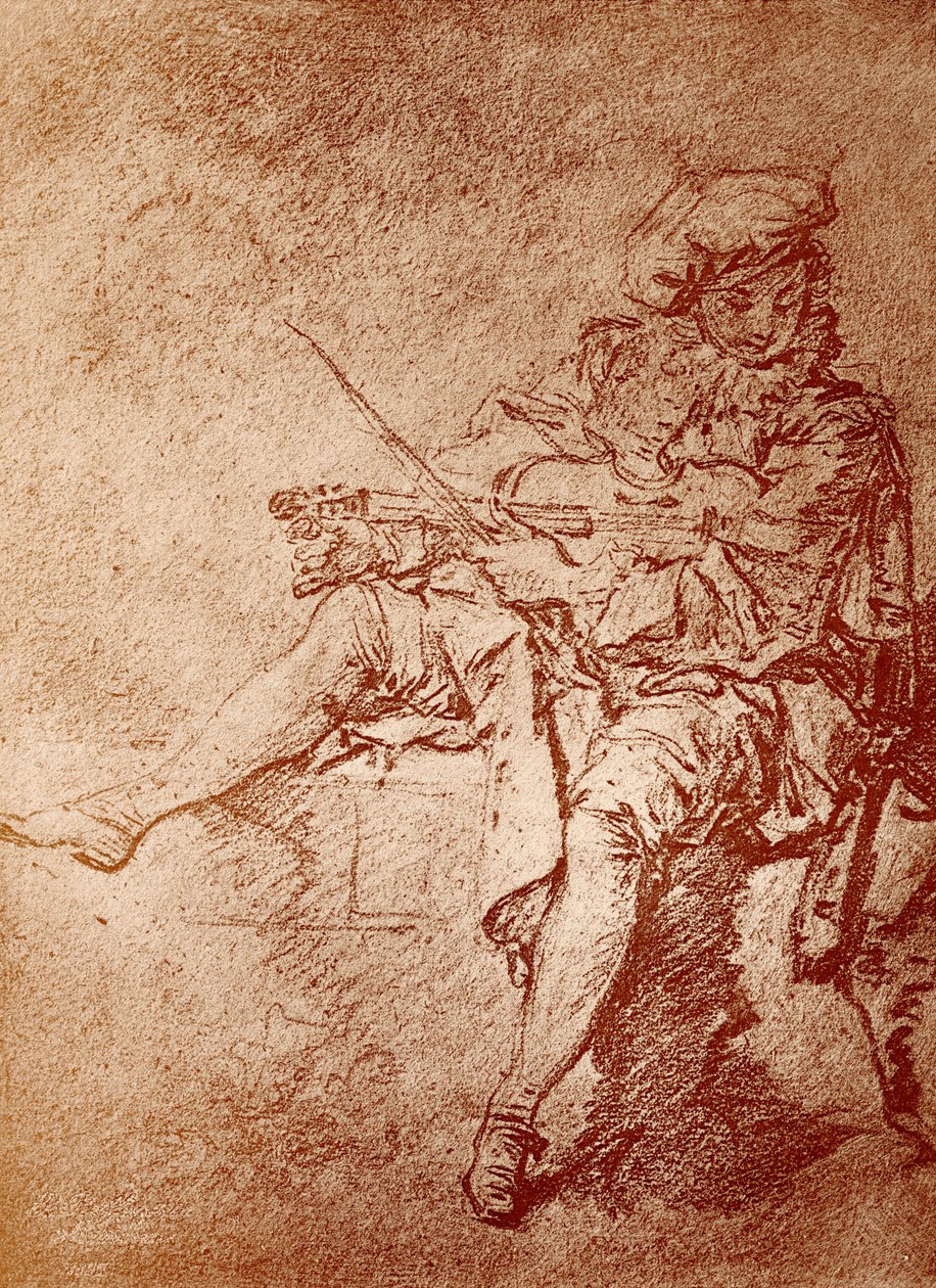 O violinista de Jean-Antoine Watteau