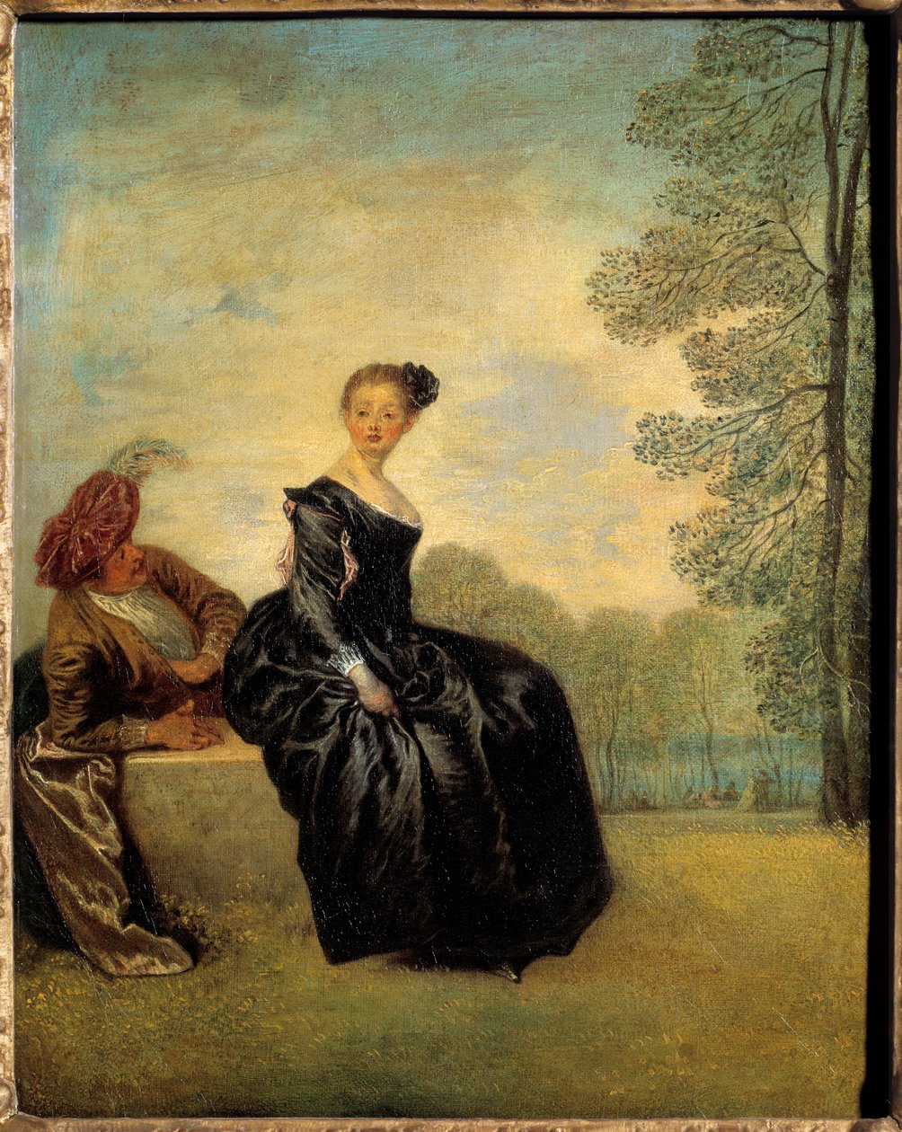 O rechonchudo. Pintura de Jean Antoine Watteau (1684-1721) de Jean Antoine Watteau