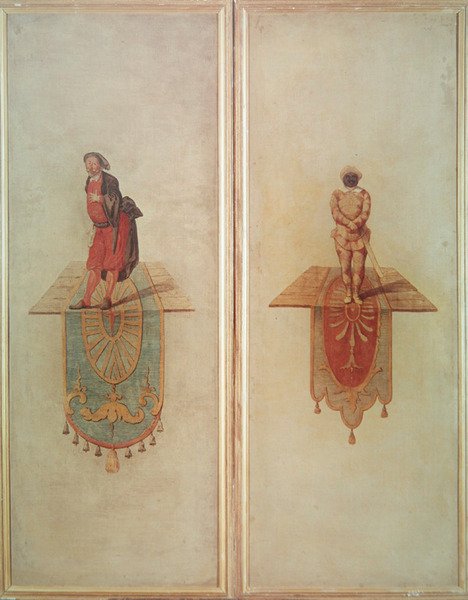 Pantalon (esquerda) e Arlequim (direita) de Jean Antoine Watteau