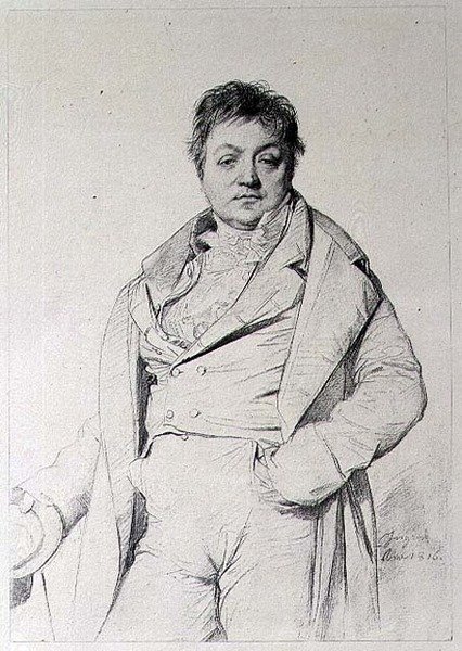 Retrato de um Homem de Jean Auguste Dominique (after) Ingres