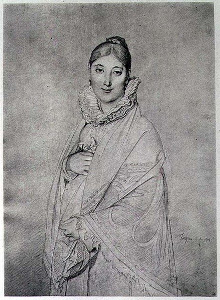 Retrato de uma Mulher de Jean Auguste Dominique (after) Ingres