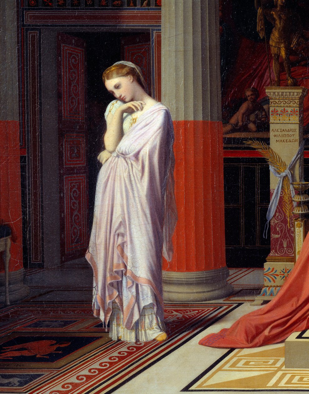 Antiochus ou Antiochus e Stratonice Antiochus (324-261 AC) está doente de amor pelo seu marido Stratonice. Detalhe representando Stratonice. Pintura de Jean Auguste Dominique Ingres (1780-1867). 1840 Chantilly, Musee Conde de Jean Auguste Dominique Ingres