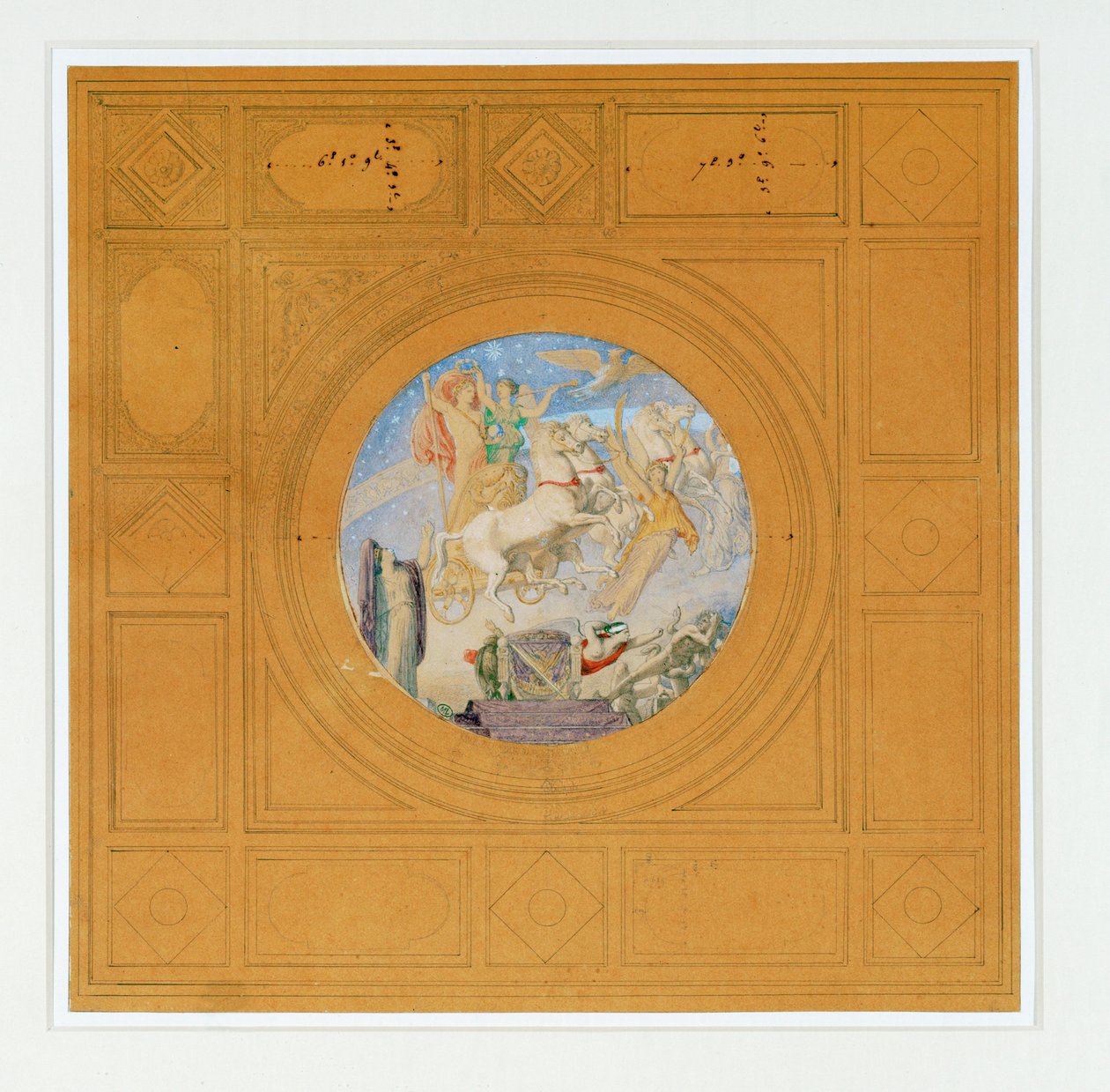 Apoteose de Napoleão I. Inscrição, em ouro, por baixo ... de Jean Auguste Dominique Ingres