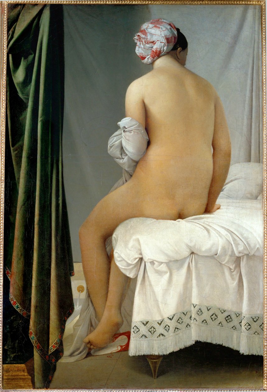 Mulher a tomar banho ... de Jean Auguste Dominique Ingres