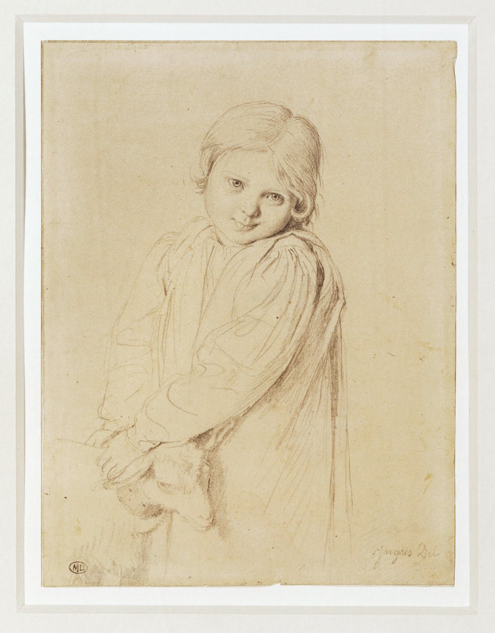Charlotte-Madeleine Taurel, filha do gravador ... de Jean Auguste Dominique Ingres