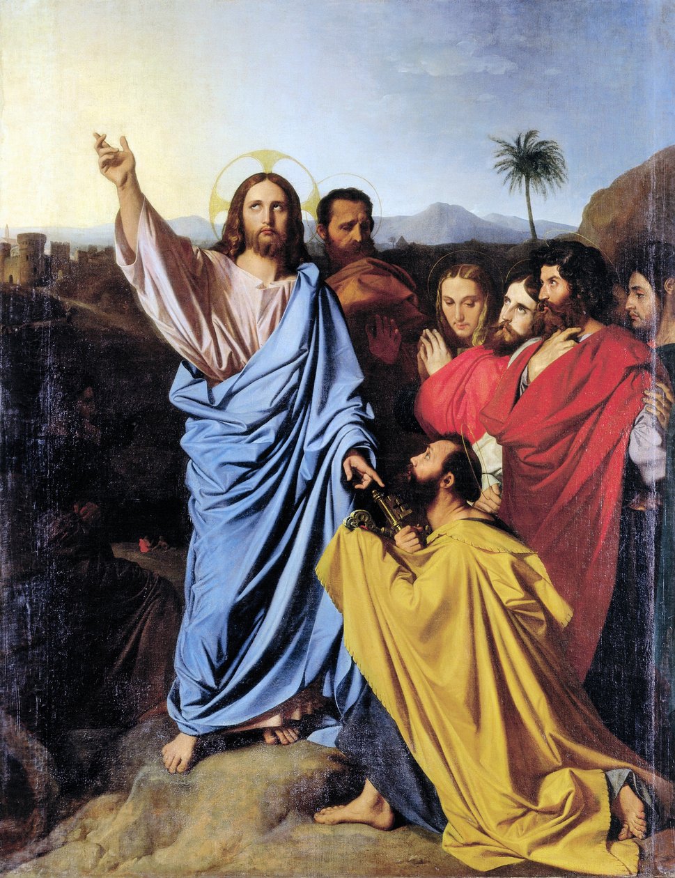 Entrega das Chaves a São Pedro, por Jean Auguste Dominique Ingres de Jean Auguste Dominique Ingres
