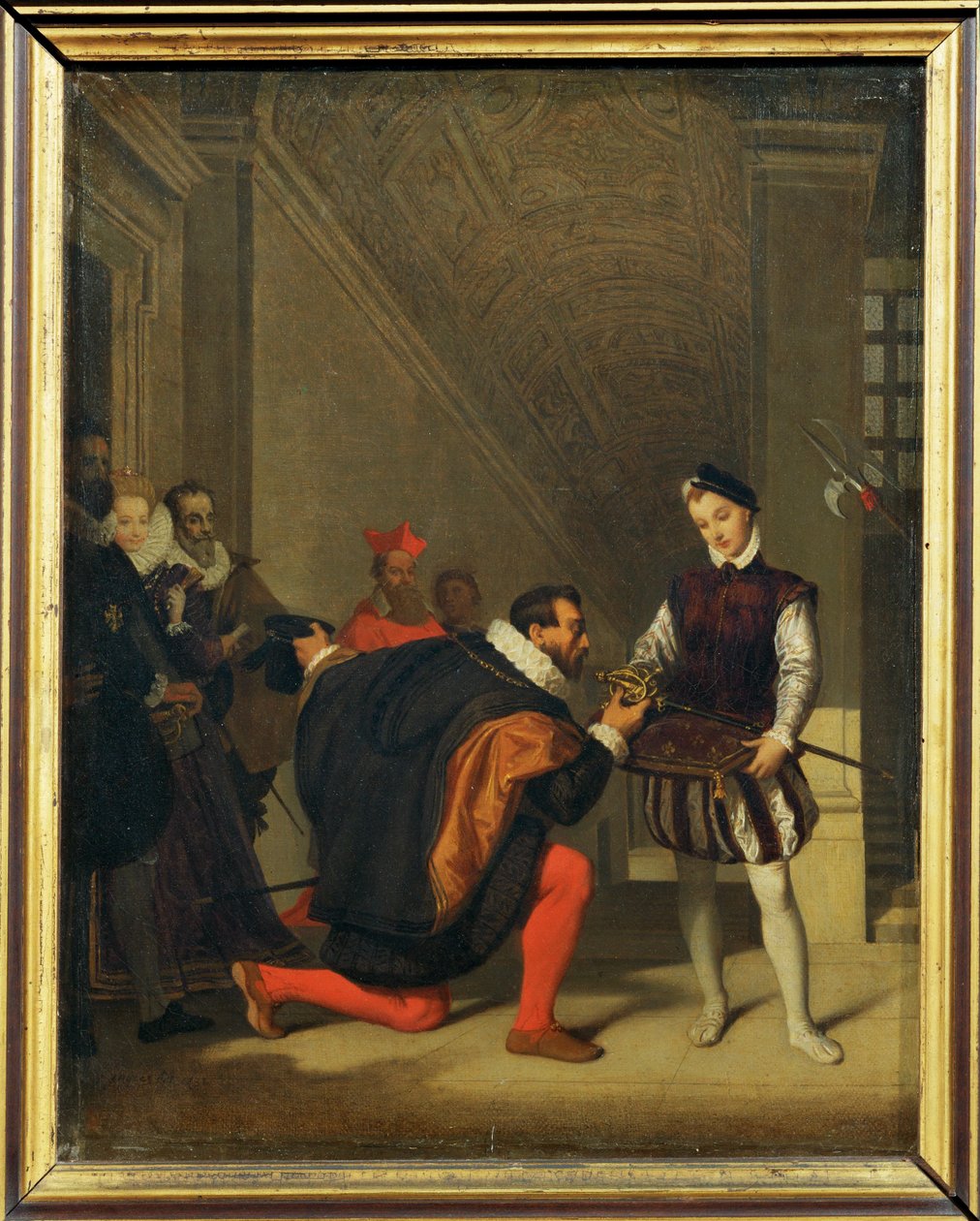 Don Pedro de Tolede, embaixador de Espanha, terá encontrado um pajem com a espada de Henrique IV em ... de Jean Auguste Dominique Ingres