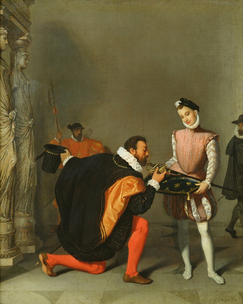 Dom Pedro de Toledo (1484-1553) Beijando a Espada de Henrique IV (1553-1610) 1819 de Jean Auguste Dominique Ingres