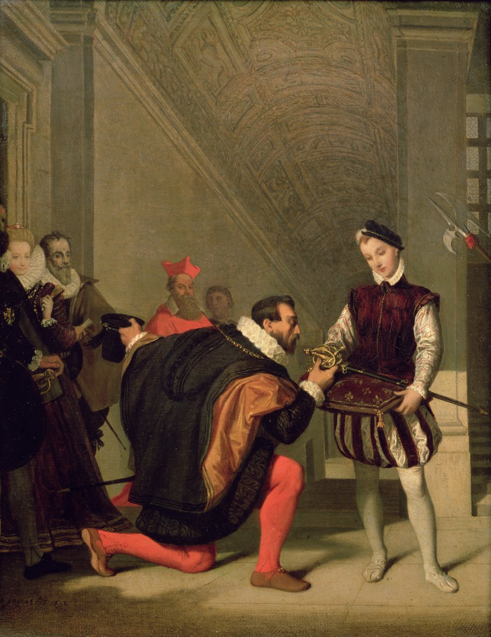 Dom Pedro de Toledo (1484-1553) Beijando a Espada de Henrique IV (1553-1610) 1819 de Jean Auguste Dominique Ingres
