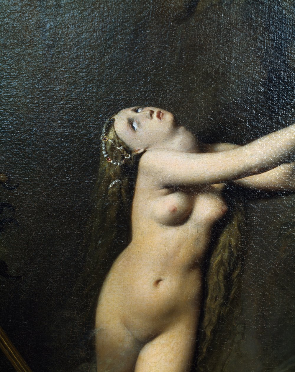Figura Angélica, detalhe por Roger Angelica livre de Jean Auguste Dominique Ingres