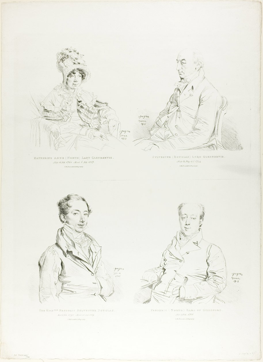 Quatro Retratos de Família de Jean Auguste Dominique Ingres