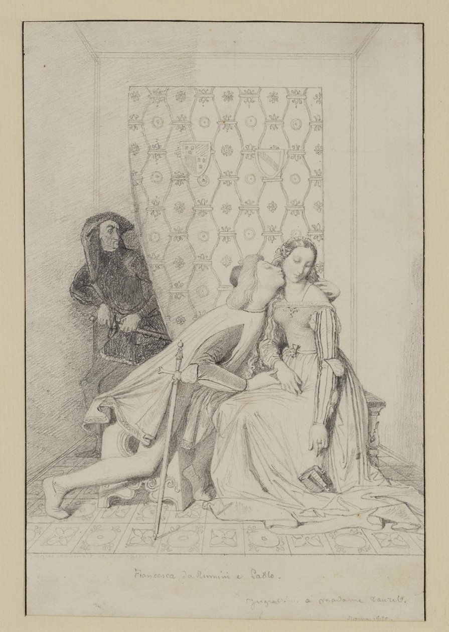 Francesca da Rimini e Paolo de Jean Auguste Dominique Ingres
