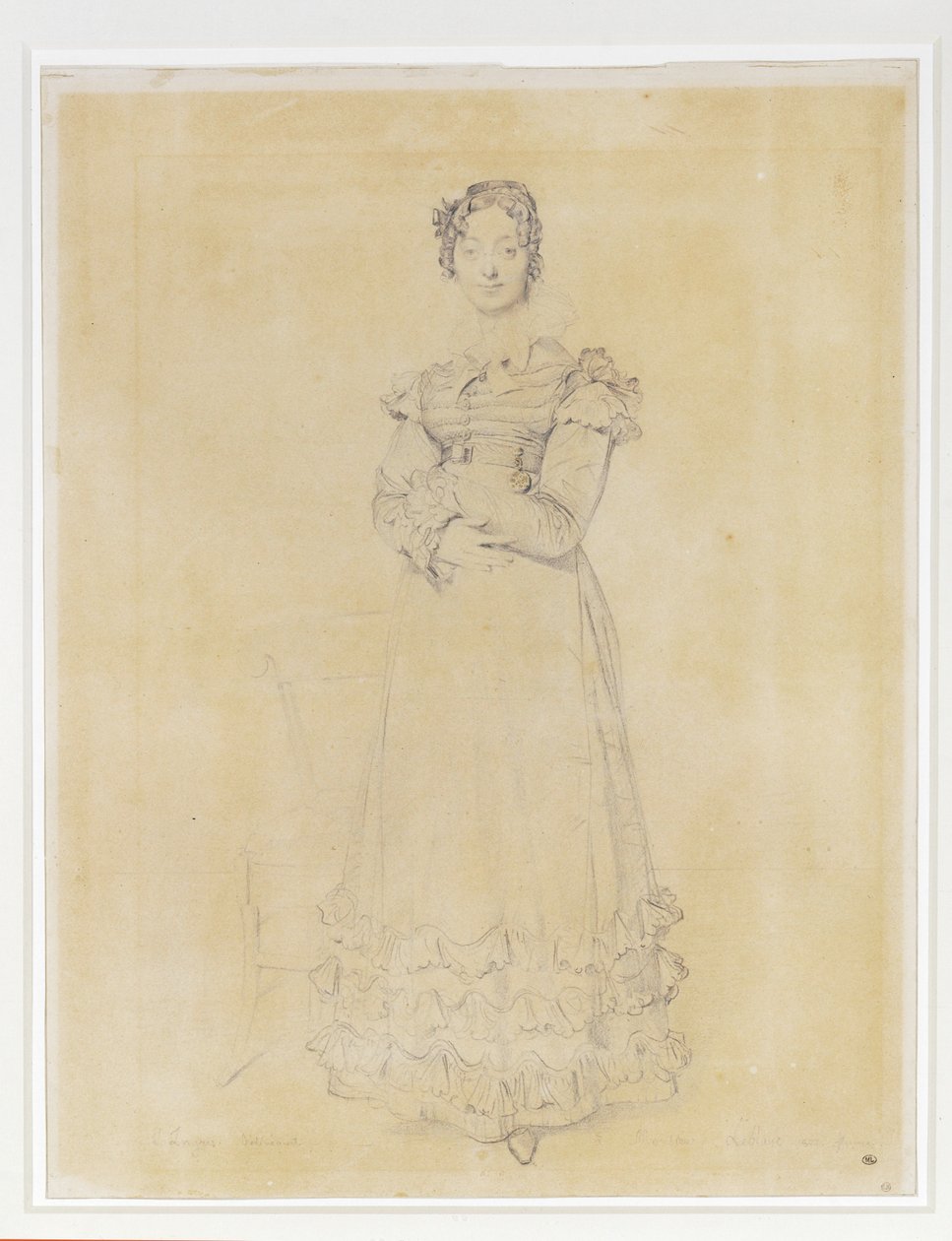 Françoise Leblanc, esposa de Jacques-Louis, secretária de Elisa ... de Jean Auguste Dominique Ingres