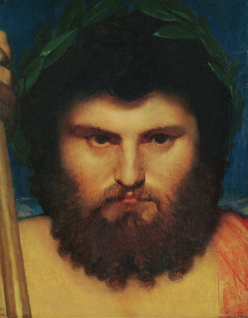 Chefe de Júpiter, estudo para Júpiter e Thetis, 1810 de Jean Auguste Dominique Ingres