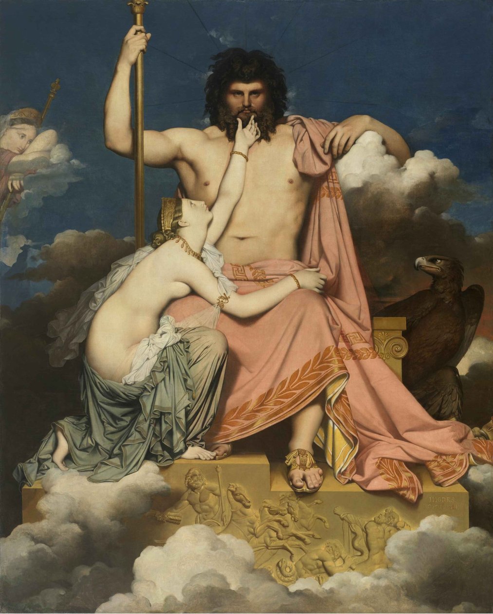 Júpiter e Tétis, 1811. de Jean Auguste Dominique Ingres
