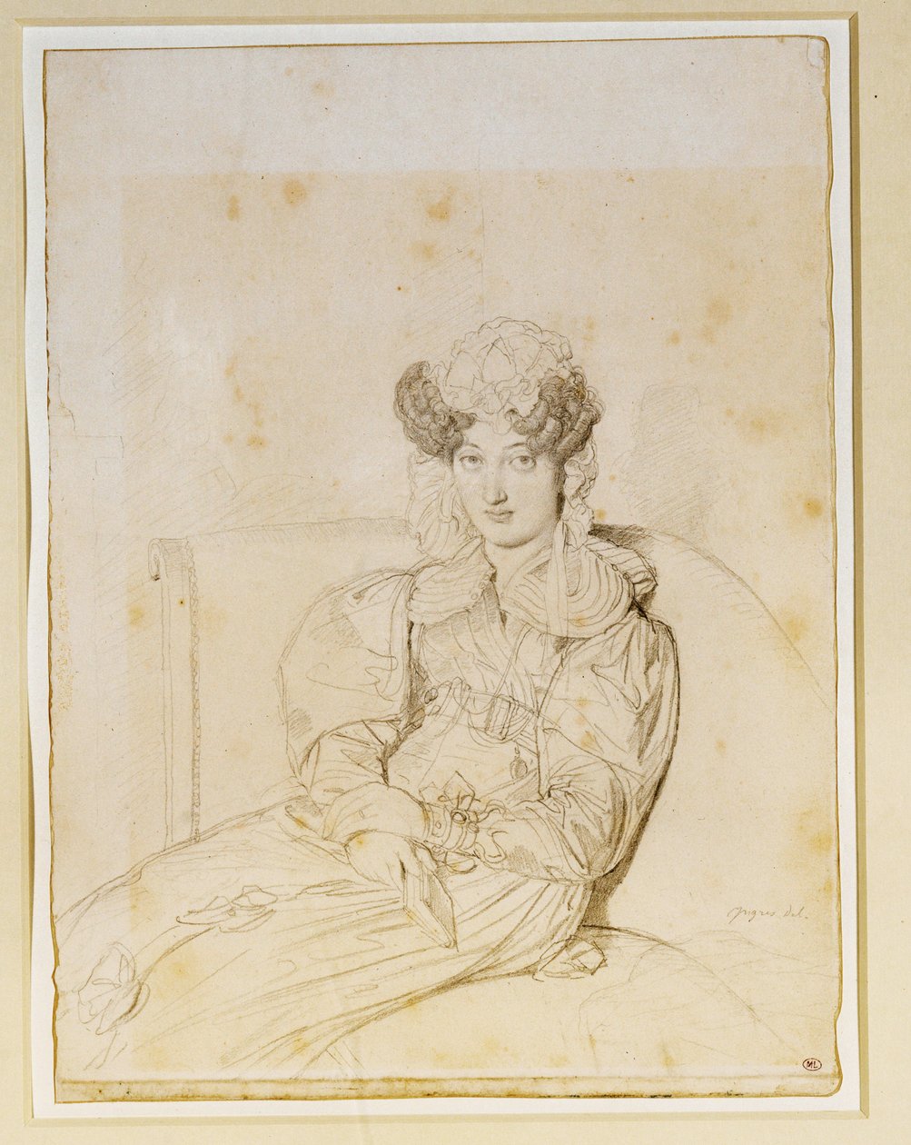 Marie Marcotte de Sainte Marie, cunhada de Marcotte ... de Jean Auguste Dominique Ingres