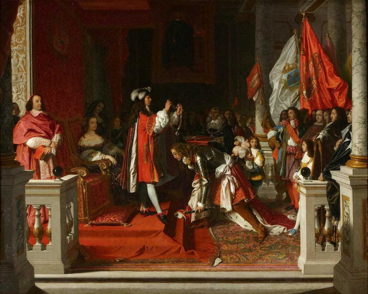 Marechal Berwick recebendo do rei Filipe V da Espanha a Ordem do Tosão de Ouro. de Jean Auguste Dominique Ingres