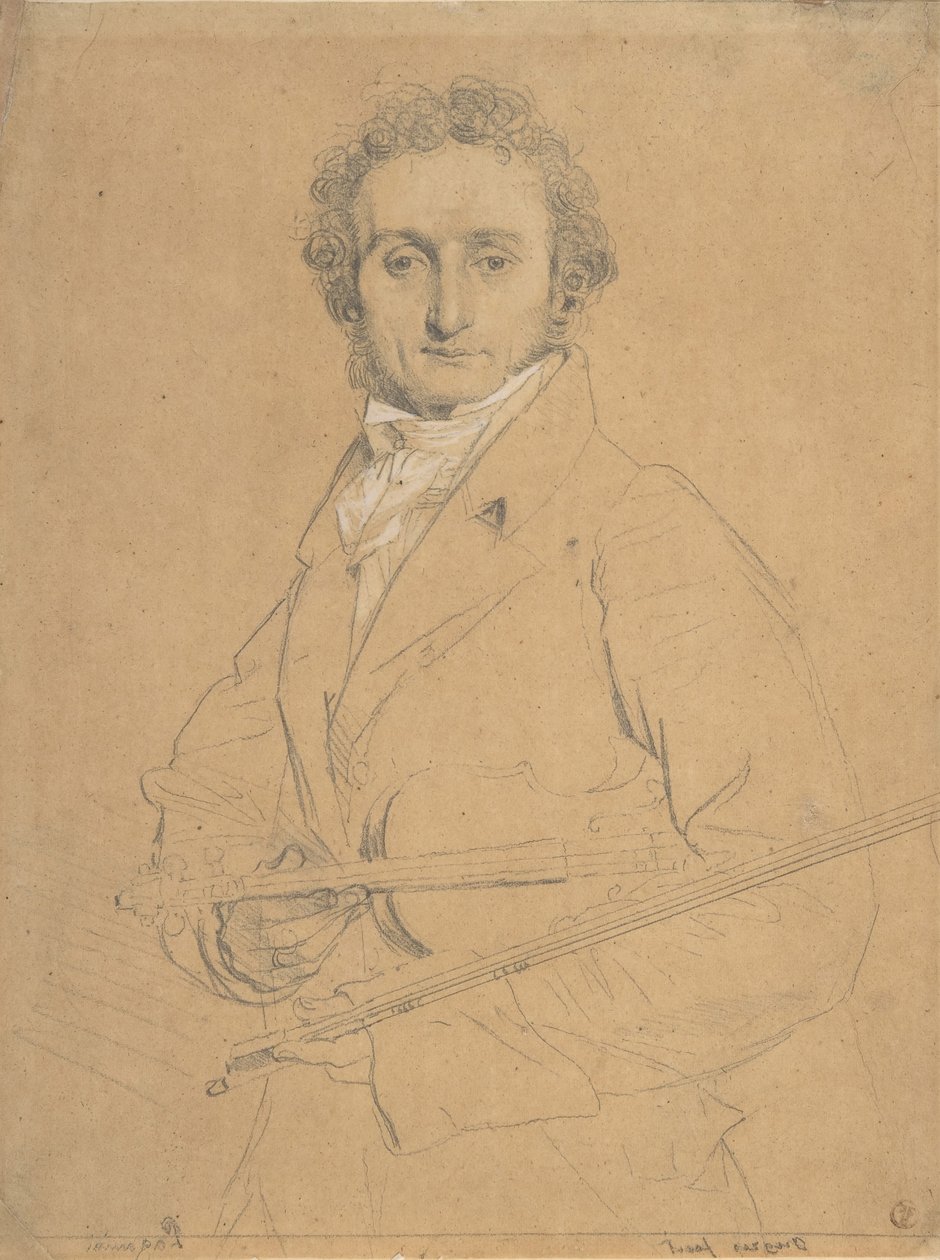 Niccolò Paganini 1784-1840, ca. 1830. de Jean Auguste Dominique Ingres
