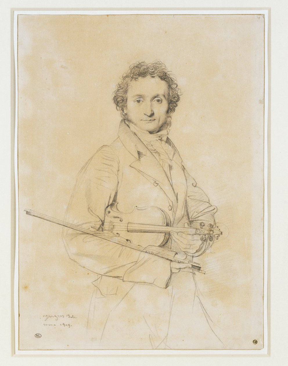 Niccolo Paganini, violinosEst. 1819 ... de Jean Auguste Dominique Ingres