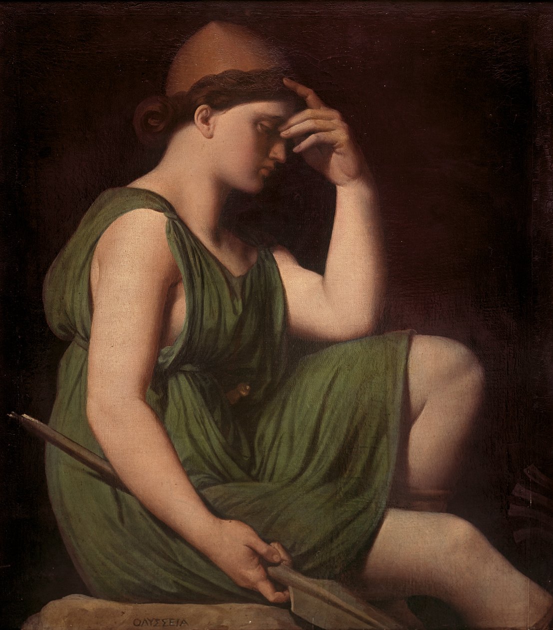 Odisseu, estudo para a apoteose de Homero, c.1850 de Jean Auguste Dominique Ingres