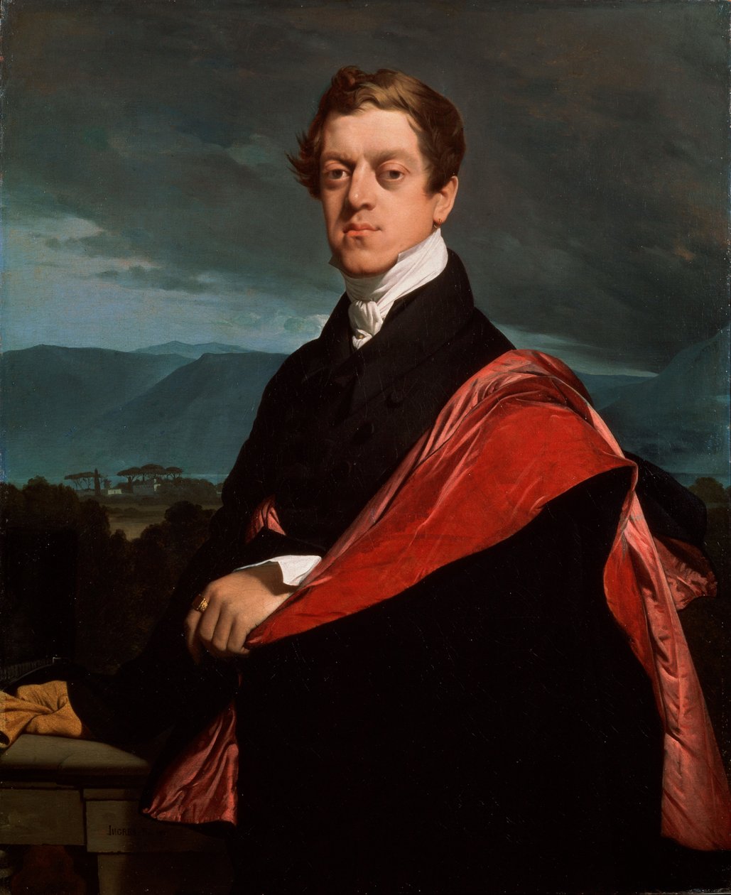Retrato do conde Nikolay D. Guriev, 1792-1867, 1821. de Jean Auguste Dominique Ingres