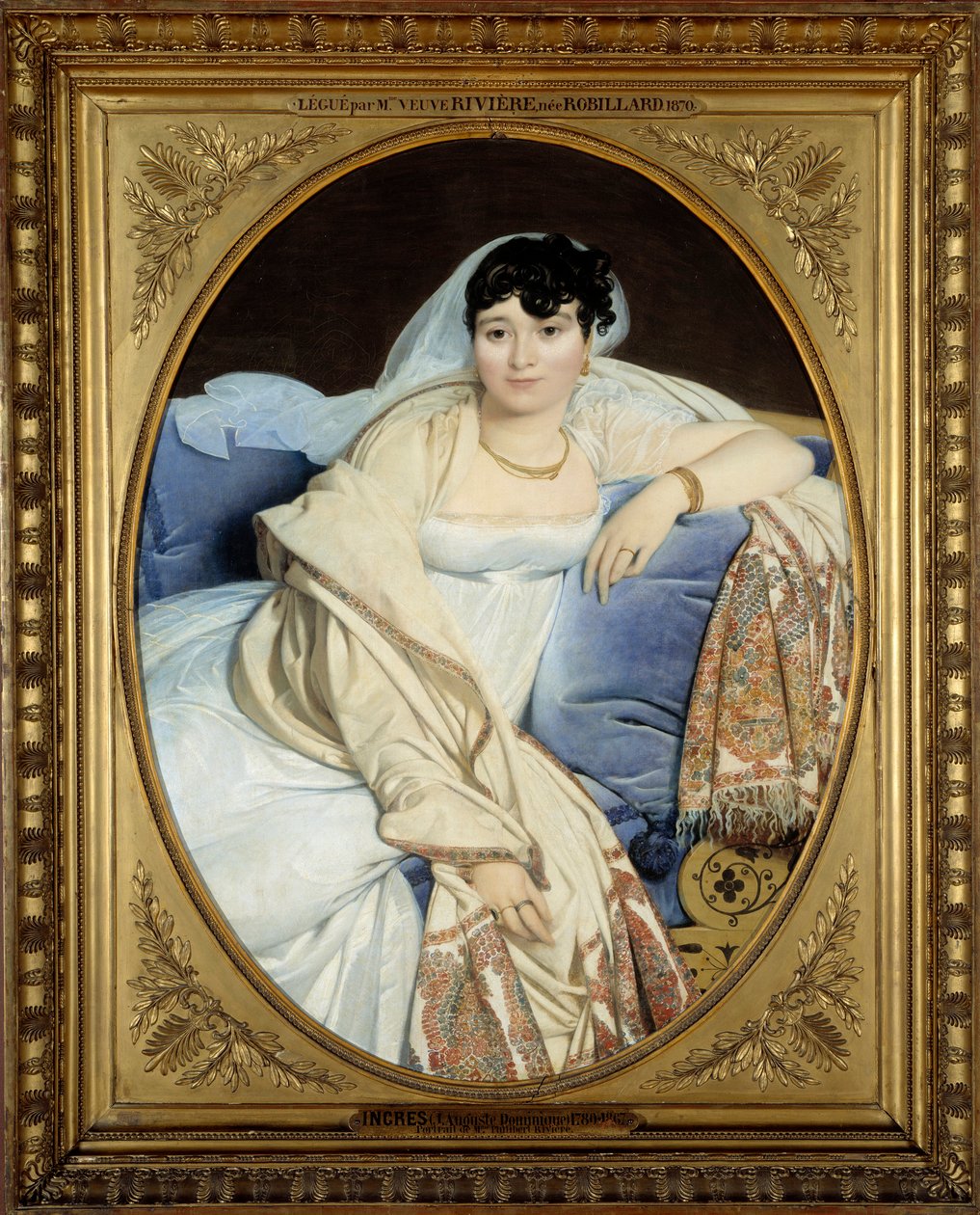Retrato de Madame Riviere (1773-1848) Esposa de Philibert Riviere Pintura de Jean Auguste Dominique Ingres (1780-1867) 1806 Sol. 1,16x0,9 m - - Madame Philibert Riviere, nee Marie Françoise Jacquette Bibiane Blot de Beauregard (1773-1848). Pintura de Jean de Jean Auguste Dominique Ingres