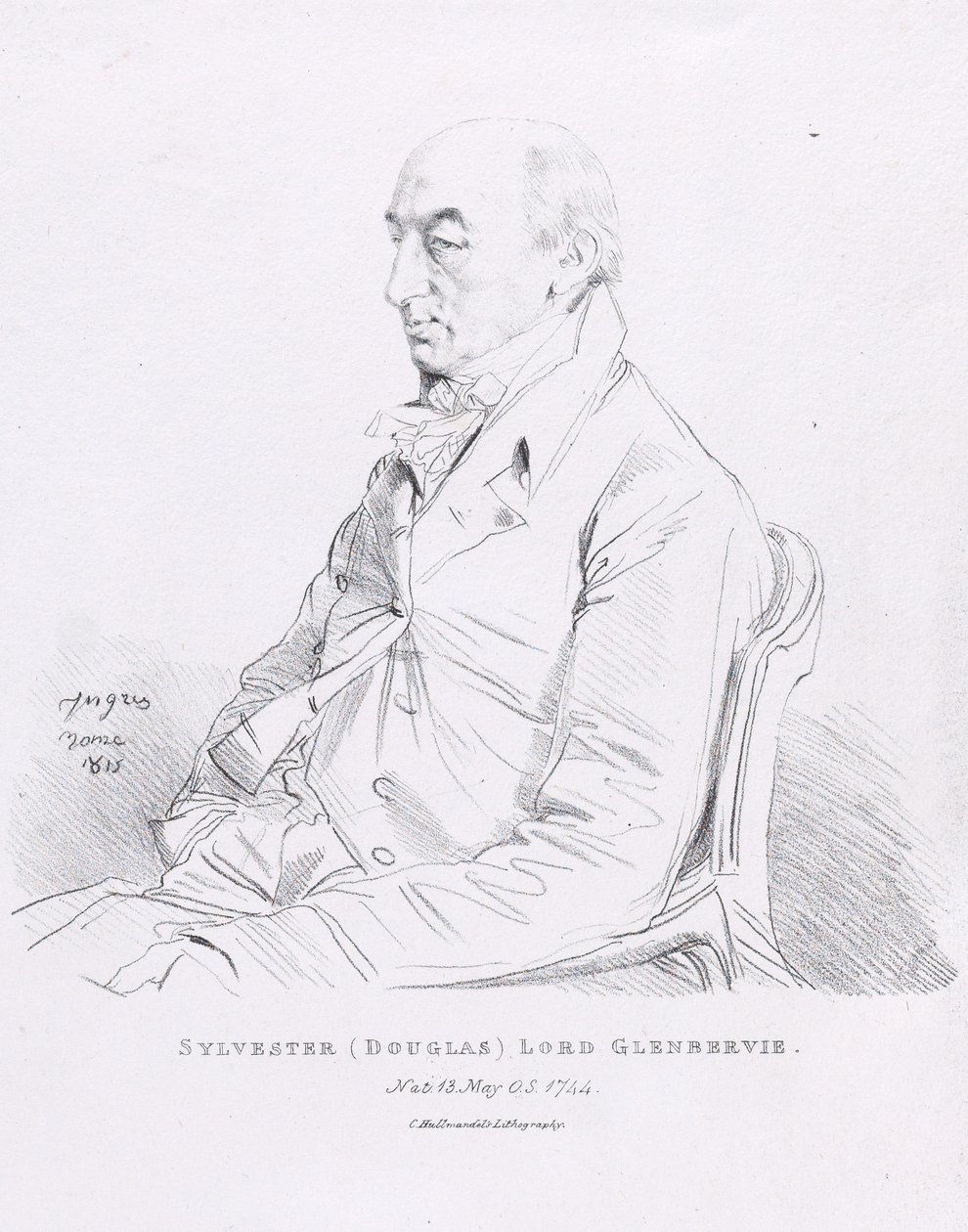 Retrato de Sylvester (Douglas), Lord Glenbervie de Jean Auguste Dominique Ingres