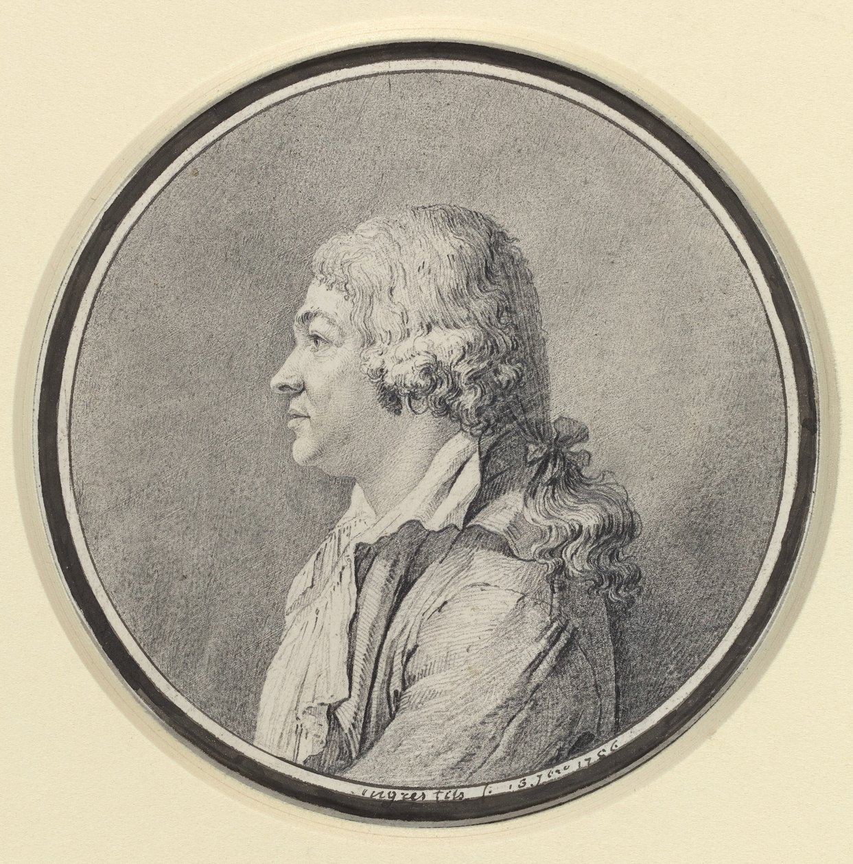 Retrato de um homem de Jean Auguste Dominique Ingres