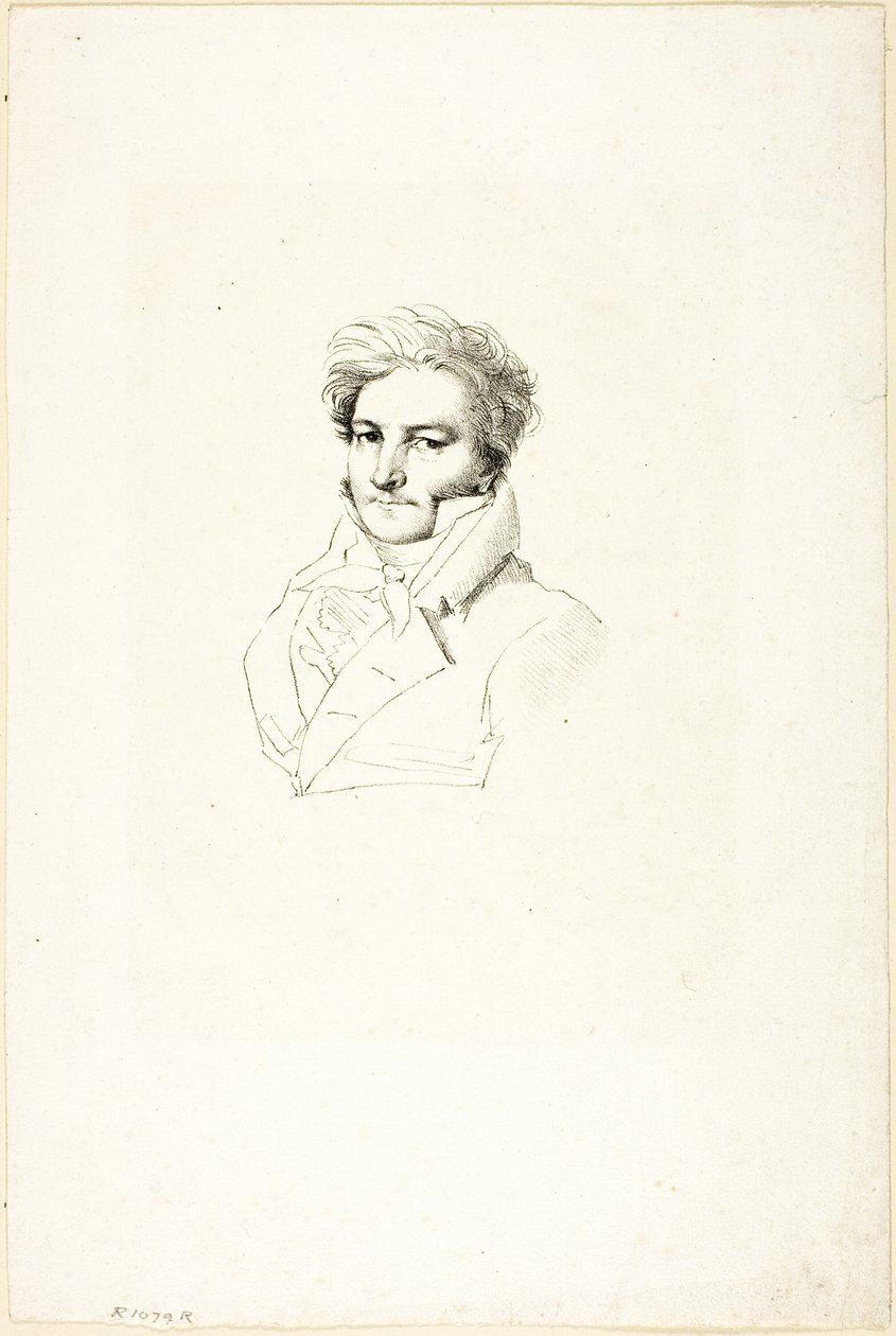 Retrato de um homem de Jean Auguste Dominique Ingres