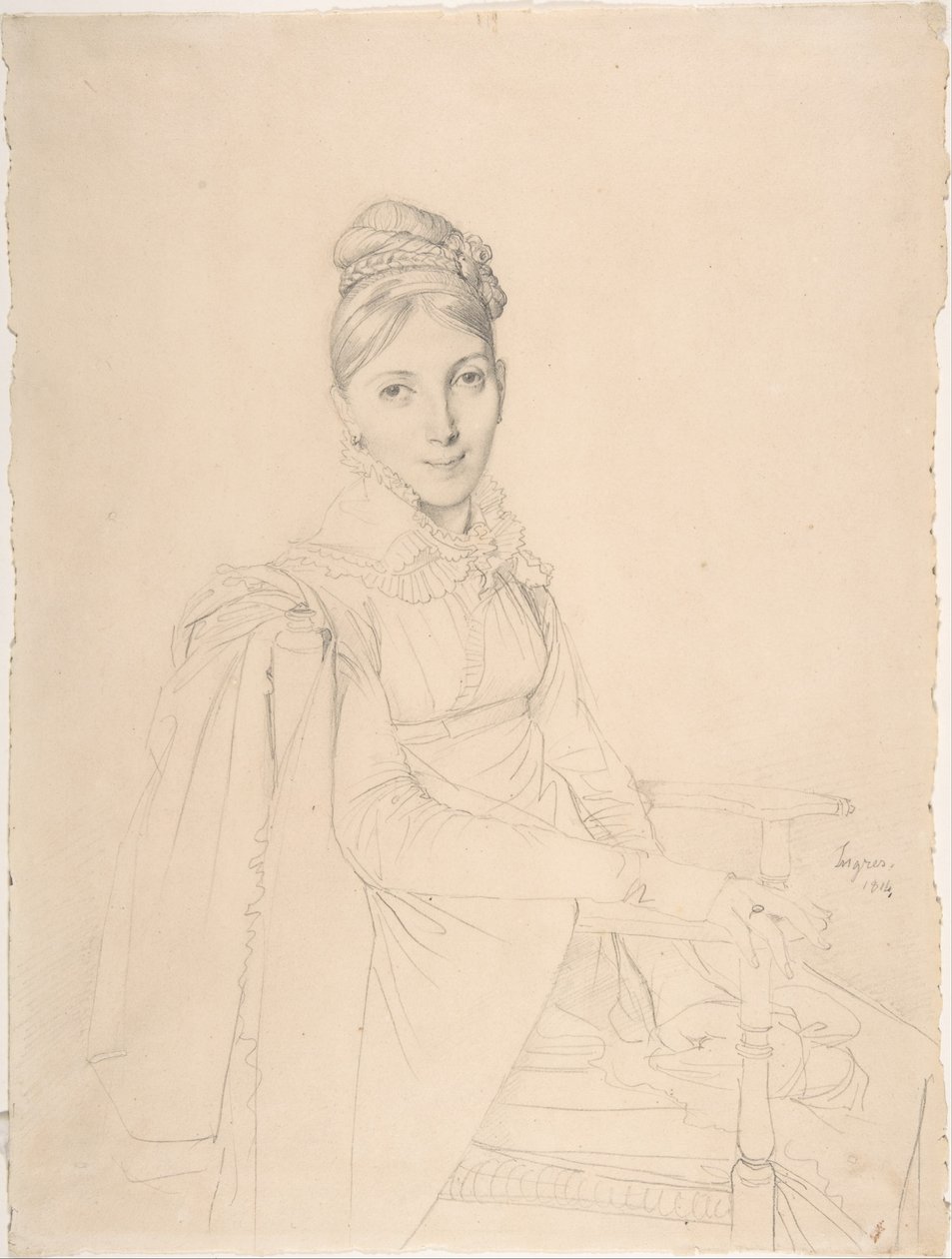 Retrato de uma senhora sentada de Jean Auguste Dominique Ingres