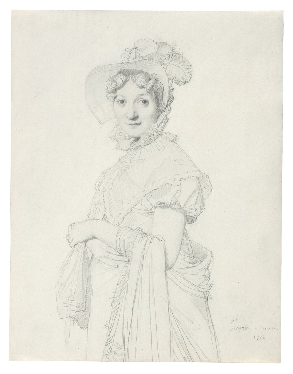 Retrato de uma jovem mulher de Jean Auguste Dominique Ingres