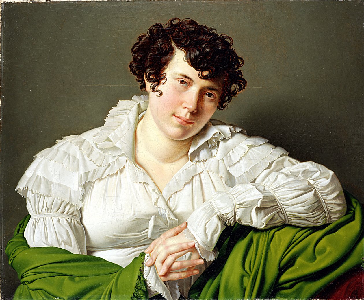 Retrato de uma jovem mulher, c.1805 (óleo sobre tela) de Jean Auguste Dominique Ingres