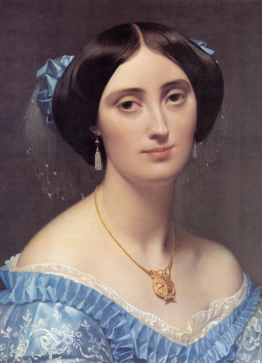 Retrato da Princesa Albert de Broglie (pormenor) de Jean Auguste Dominique Ingres