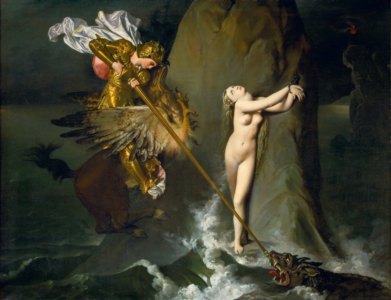 Angélica de resgate de Ruggiero de Jean Auguste Dominique Ingres