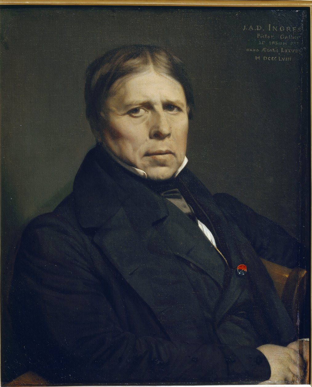 O auto-retrato tem 78 anos - óleo sobre tela de Jean Auguste Dominique Ingres